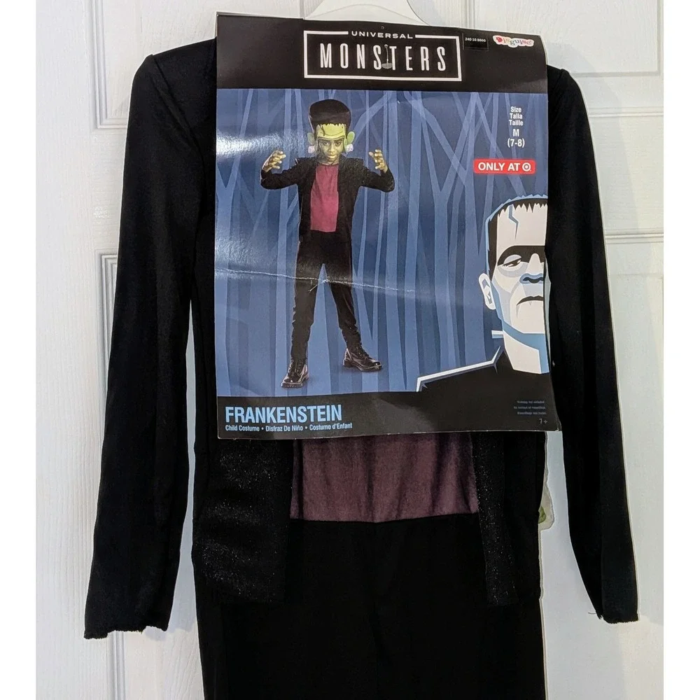 Universal Monsters Frankenstein Child‎ Costume Size M 7-8 Halloween Dress Up NWT